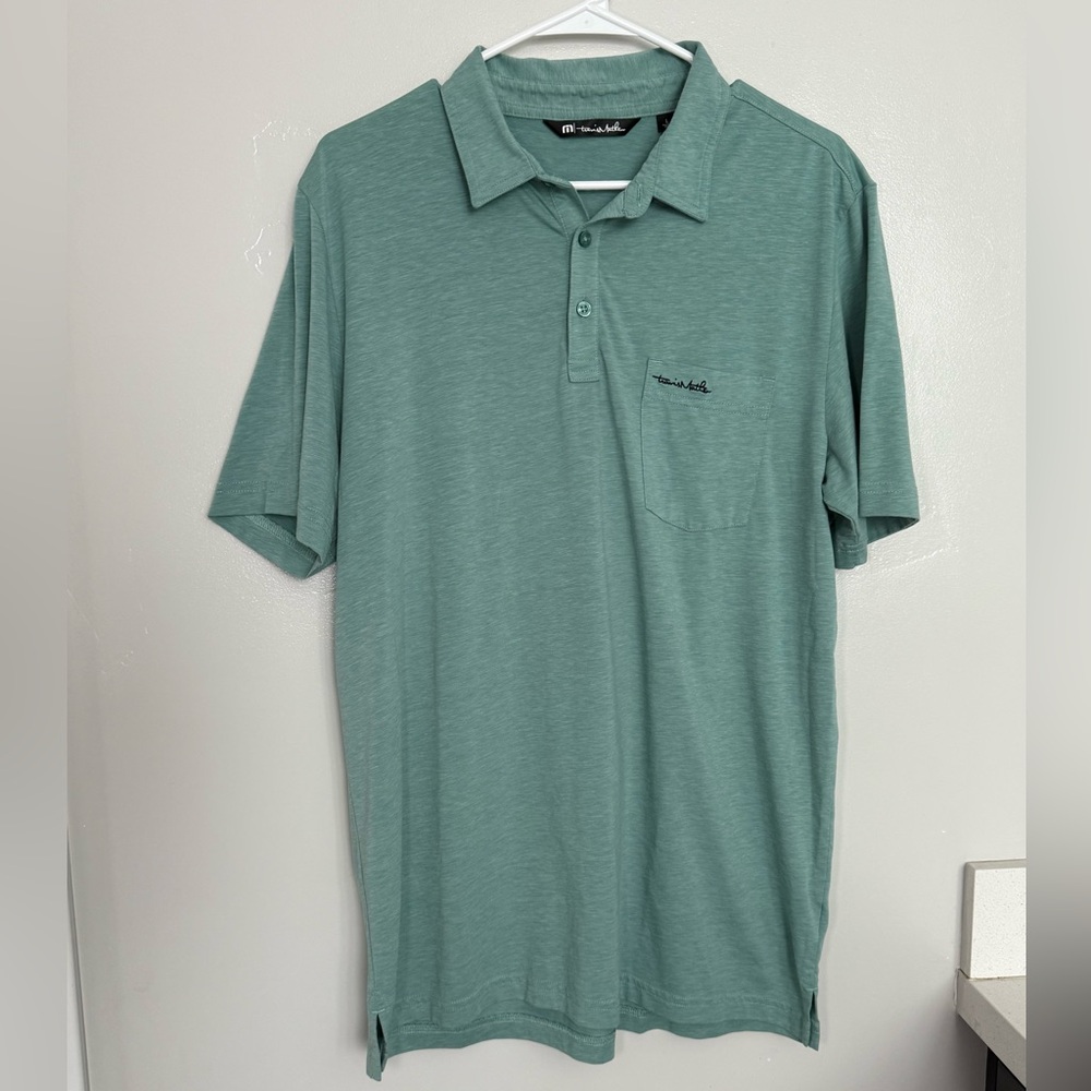 Men's Travis Matthew’s Green Polo Shirt. Size Large